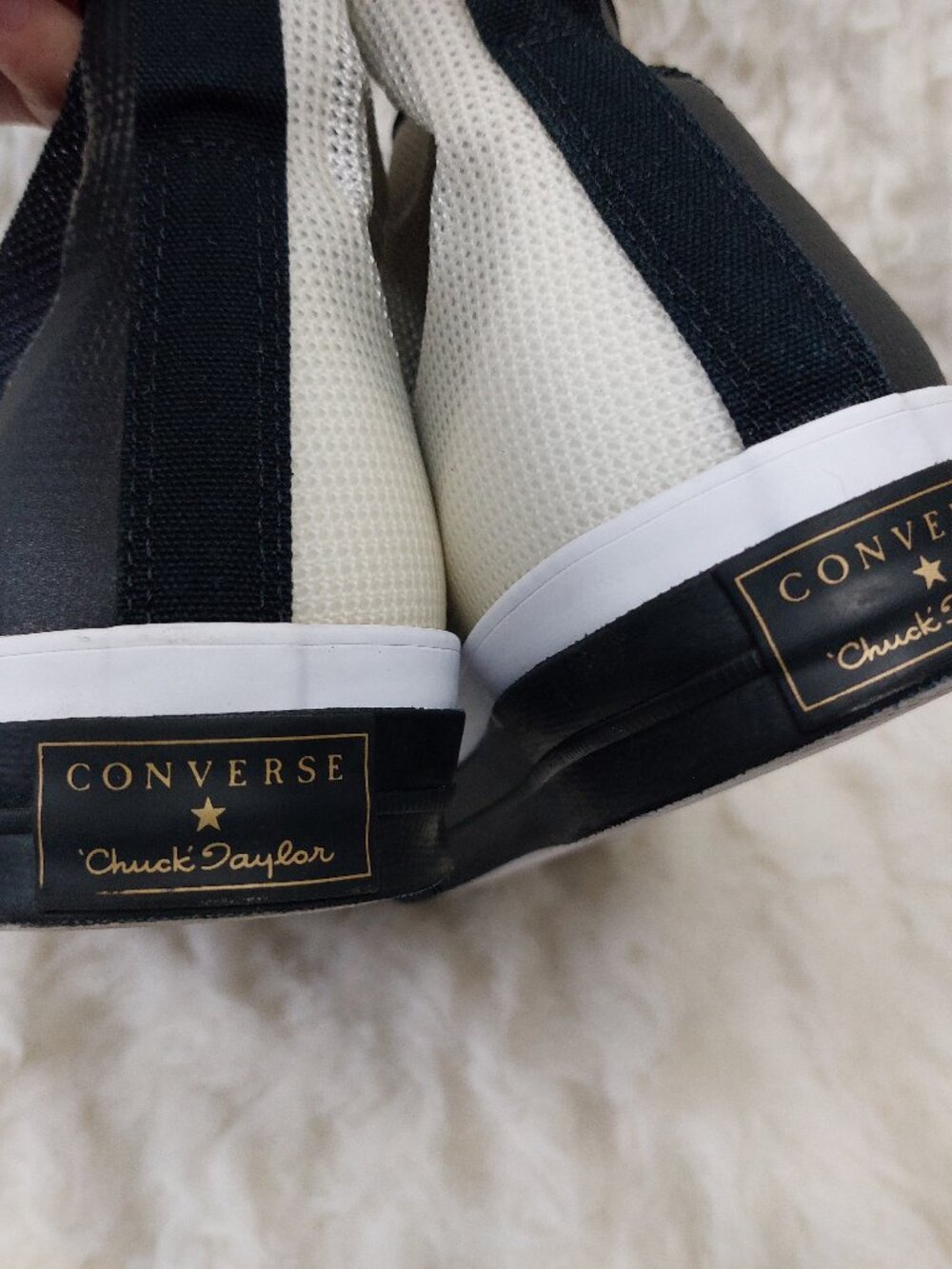 Converse White & Black Mesh All Star Chuck 70 Sneakers US Men-9.5/Wo's-11.5 - Picture 6 of 10